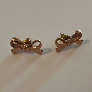 Kate spade bow earrings rose gold